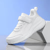 Kids' Breathable Mesh Athletic Shoes in Black or White for Youth Sports, Velcro Closure, Lightweight & Wear-Resistant