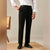 Modern Men's Slim Belted Casual Business Pants in Solid Color Scheme, Non-Iron Polyester Fabric, Sizes 29-36 - Professional & Stylish Look.