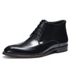 Genuine Leather Black & Brown Formal Business Shoes & Boots for Men - Stylish & Comfortable High-Quality Dress Shoes with Rubber Sole - Sizes 37-46