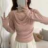 Chic One-Shoulder Long Sleeve Top, Cold-Shoulder Style, Stylish Women's Fashion Top