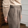 Classic Men's Business Casual Pants in Grey - Straight-leg Retro British Style, Wrinkle-Resistant, High Waist - Men's Fashion.