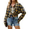 Trendy Striped & Plaid Shirt Coat in Bold Tones - High-Quality Cotton, Long-Sleeve - Asian Sizes, Comfortable Fashion - Customize Yours!