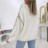 Chic Solid Color Round Neck Sweater for Spring & Autumn in Sky Blue - Women’s Knitted Pullover with Long Sleeves and Lightweight Design