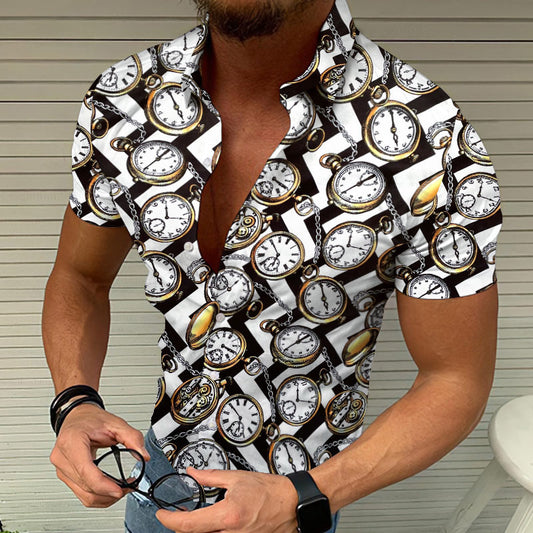 Casual Summer Beach 3D Printed Shirt Men's Cool Top