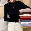 Cozy Women's Turtleneck Wool Pullover, Long-Sleeve Base Shirt for Winter Fashion