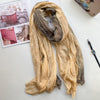 Vintage-Style Tie-Dye Cotton Linen Scarf - Retro national chic in green coffee, wine red, or khaki green. Size: 190 * 90cm. Warm and stylish fashion accessory for women.