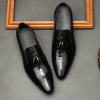 Elegant Leather Men's Dress Shoes - Business/Formal Footwear, Sophisticated Style - Black/Brown Colors, Pointed Toe Design