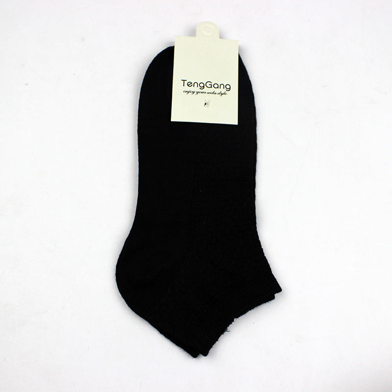 Bamboo Fiber Casual Men's Low Cut Short Four Seasons Socks