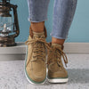 Women's Snow Warm Booties in Khaki, Brown, and Black - Stylish Winter Footwear with Hollowed-Out Design