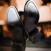 Handcrafted Men's Formal Leather Shoes, Black Business Lace-up Shoes, Handmade Leather Footwear, Round Toe, Breathable, Men's Sizes