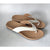 Plus Size Comfortable Fashion Flip Flops Sandals in White, Black, and Light Brown - Herringbone Toe - Rubber Sole - Women's Beach Footwear