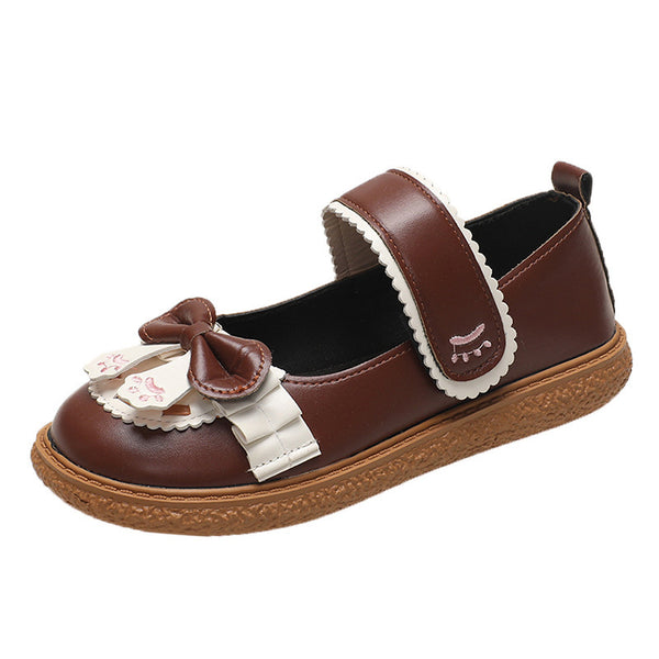 Chic Japanese Lolita Style Flats | Serene Blue, Playful Pink, Versatile Brown | Comfortable Flat Heel | Women's Footwear