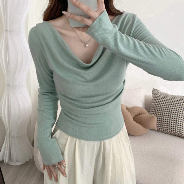 Chic One-Shoulder Women’s Top, Versatile Cold-Shoulder Style