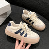 Lightweight Casual Sneakers in Khaki & Blue - Korean Style, Comfortable Fit, Mesh Lining, Rubber Sole - Ideal for Students & Athletes