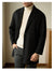 Men's Wool Blend Black Blazer Coat with Thermal Insulation - Winter Fashion Wool Coat