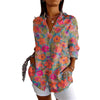Chic Summer 3D Floral Printed Top for Women with Long Sleeves