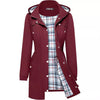 Stylish Women's Anorak in Wine Red - Windproof, Rainproof Coat