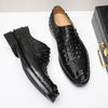 Premium Crocodile Leather Men's Formal Shoes - Business Attire, Handcrafted, Comfortable Fit, Wear-Resistant - Sizes 38-44 mm