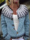 Stylish Warm Totem Winter Cardigan for Women | Long Sleeve Polyester Sweater