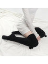 Warm Knee-High Cotton Socks in Rose Red, Black, Khaki, and Milky White for All Seasons