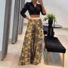 Autumn Wide-Leg Printed Pants in Black - Trendy European & American Style Women's Fashion
