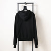Men's Black Hooded Coat - American Fashion, Loose Fit, Autumn & Winter Style. Trendy Cardigan for Men's Fashion.