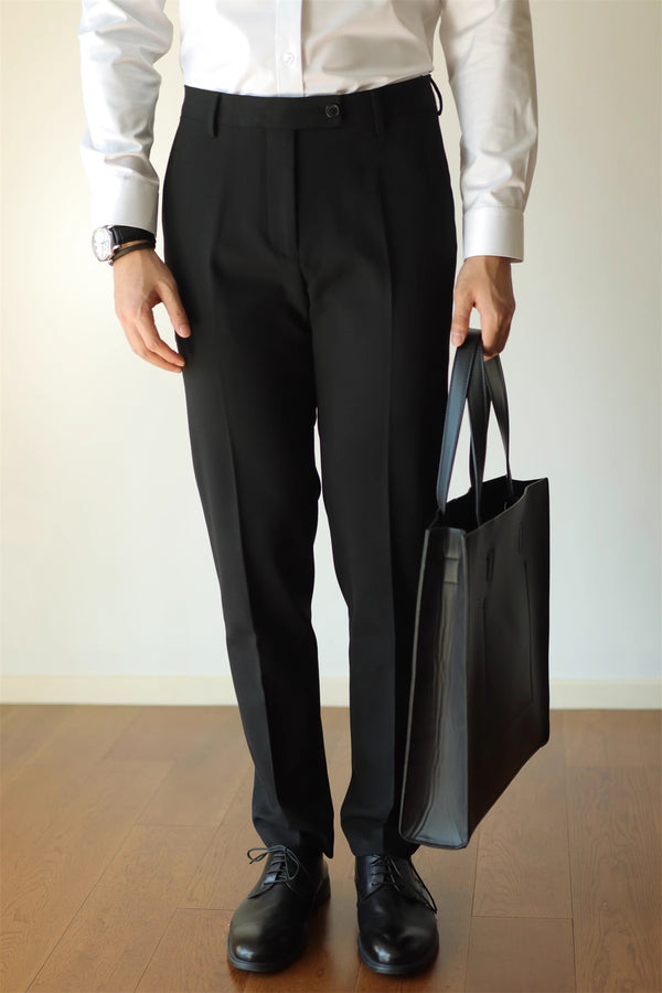 Fashionable Men's Slim Fit Elastic Straight Business Trousers - Versatile & Stylish Office Wear for Men