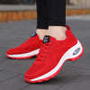 Women's Casual Mesh Sneakers in Red. Front Lace-up, Low Top Design. Comfortable Fit for Women. Sporty Chic Footwear.