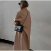 French Woolen Coat with Belt for Casual Wear - Polyester Outerwear - Winter Fashion - Mid-length Jacket in Chic Style