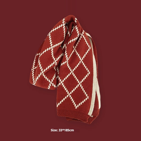Warm & Cozy Winter Plaid Wool Scarf - Ideal New Year Gift for Couples