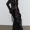 Vintage-Style Black Pleated Skirt Ensemble, Elegant Retro Fashion Look