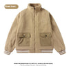 Men's Winter Berber Fleece Cotton Coat in Multiple Colors on Model