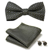 Elegant 3-Pc Floral Bow Tie Set for Men's Formal Wear
