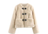 Women's Cosy Plush Zippered Winter Coat in European & American Styles
