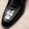 Elegant Men's Business Shoes in Genuine Leather with Crocodile Pattern - Stylish & Comfortable Men's Footwear