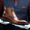 Leather Winter Boots with Zipper Detail, Light Brown Men's Footwear, Stylish & Trendy High-Tops