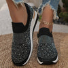Lightweight Breathable Mesh Casual Sneakers for Women in various colors & sizes with non-slip rubber sole & rhinestones - Comfort & Style!