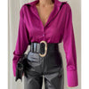 Autumn Long Sleeve Polo Collar Shirt in Vibrant Colors