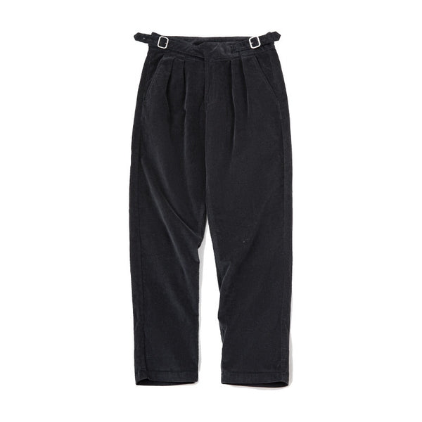 Men's Corduroy Pants in Navy Blue and Khaki - American Casual Style, Cotton Fabric, Mid-Waist, Full-Length Trousers, Slight Stretch
