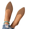 Women's Breathable Flat Pointed Toe Shoes in Black - Comfortable and Stylish All-Season Flats for Women.