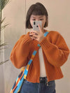 Classy Thickened Wool Cardigan in Various Colors for Women with Long Sleeves and Zipper