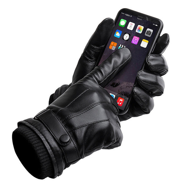 Warm Sheepskin Padded Men's Winter Gloves - Luxury Frostbite Defender