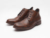Men's Retro Style Soft Leather Sneakers in Wine Red and Bronze, Male Leisure Shoes with Premium Rubber Sole