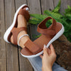 Stylish Women's Low Heel Beach Sandals in White, Black, and Brown