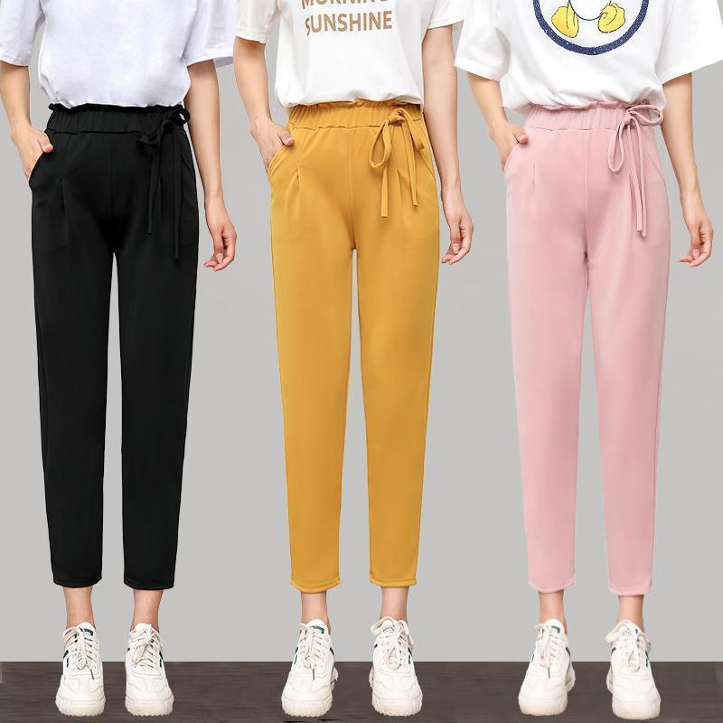 Slim Feet Cropped Tappered Harem Casual Pants