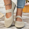 Women's Lightweight Flyknit Ballet Flats in Milky White - Versatile, Comfortable Shoes for Dance & Casual Wear