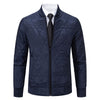 Warm Winter Cotton Jacket with Fleece Lining in Dark Gray, Black, and Blue