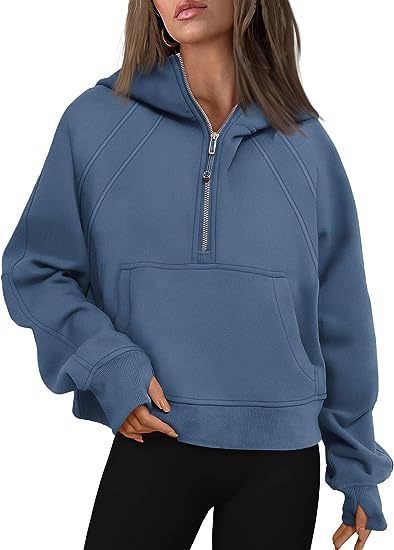 Cozy Winter Hooded Sweatshirt with Pocket | Women's Loose-Fit Top
