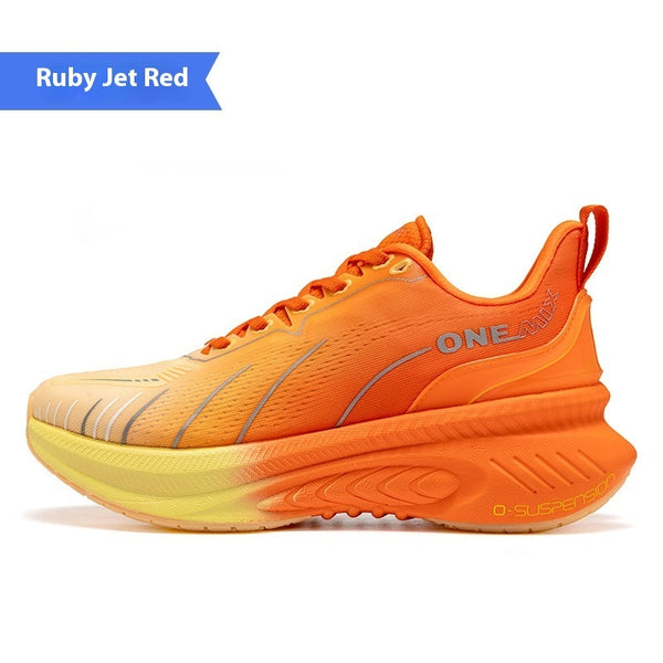 Men's Breathable Running Shoes for Various Terrains - Lightweight Lycra Fabric, Robust Rubber Sole | Black, White, Sapphire Red, Bright Purple - Sizes 34-47