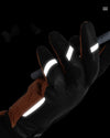 Touchscreen Compatible Fleece-Lined Winter Gloves in Black and Yellow - Unisex Riding Gloves with Warm Polar Fleece Lining.